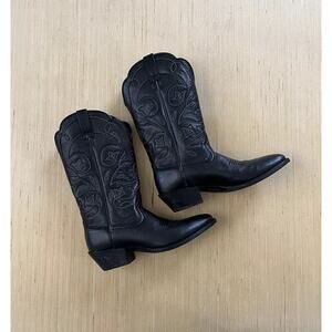 Ariat Heritage Women Size 6.5B Black Classic Leather Pull On Western Boots